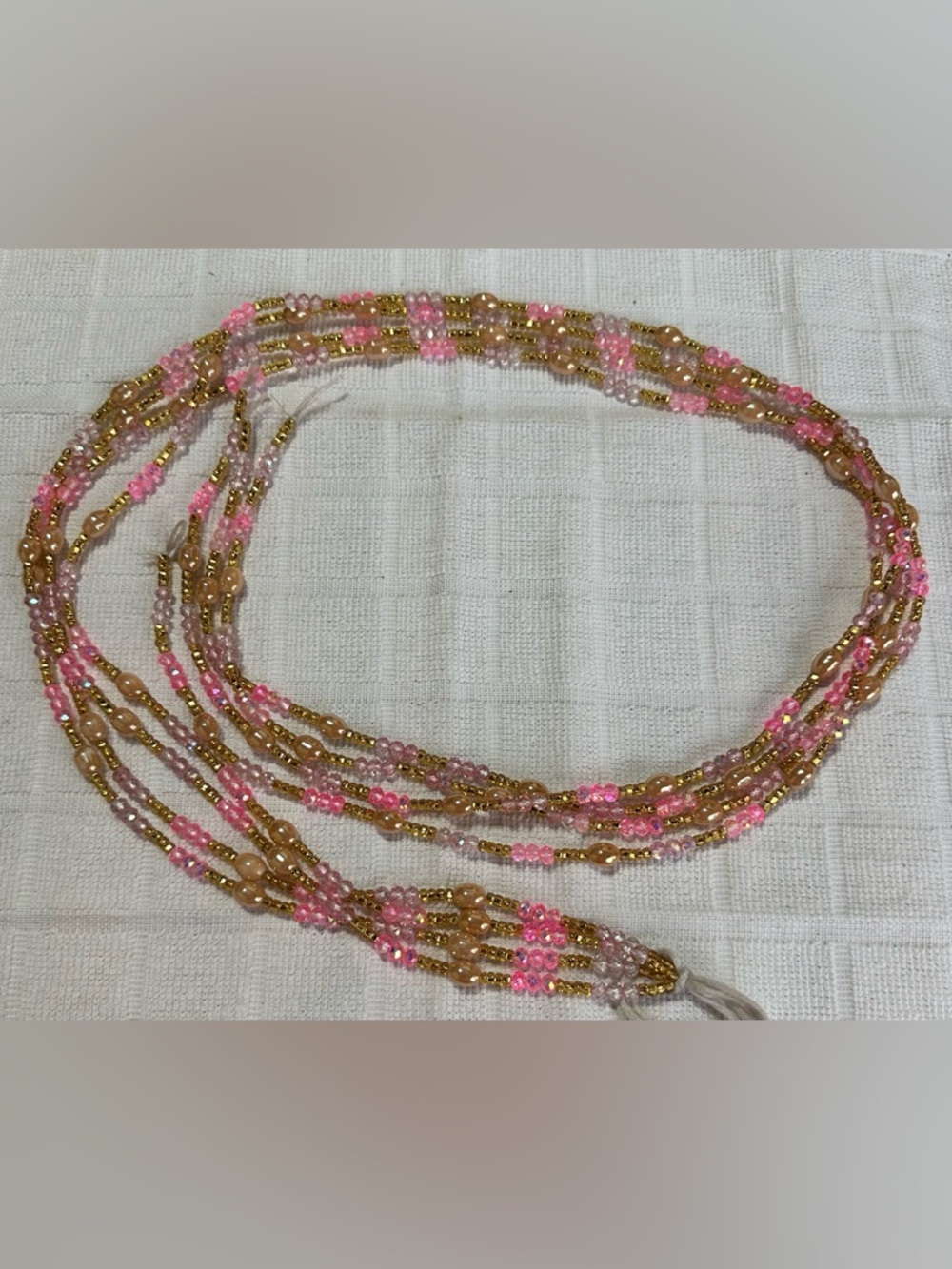 African Waist Beads. Handmade Authentic (Made In Africa) Length Approx. 45"- 50" - Picture 11 of 14